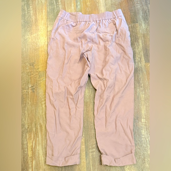 A New Day linen cuffed capri button pants size 14 blush color - Picture 3 of 4